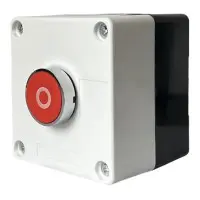 Одноместный пост управления Promfactor FP4-BOX1W2 с металлической кнопкой "O" (Stop)