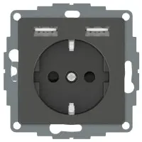 USB розетка Schuko Schneider Electric Merten System M MTN2366-0414 2 USB (антрацит)