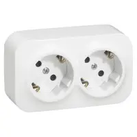 Розетка 2X2К+З Legrand Forix біла Розетка 2X2К+З Legrand Forix біла