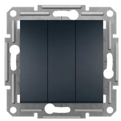 Триклавішний вимикач Schneider Electric Asfora EPH2100171 (антрацит)