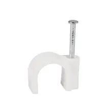 Кабельная скоба ECOHOME ЕСО CHR-4 4мм плоска белая 100шт (ECO015004010)