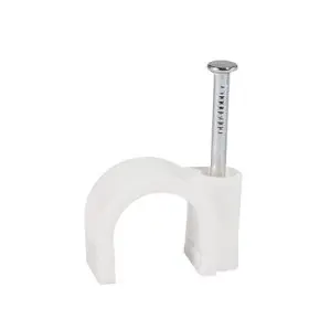 Кабельная скоба ECOHOME ЕСО CHR-4 4мм плоска белая 100шт (ECO015004010)