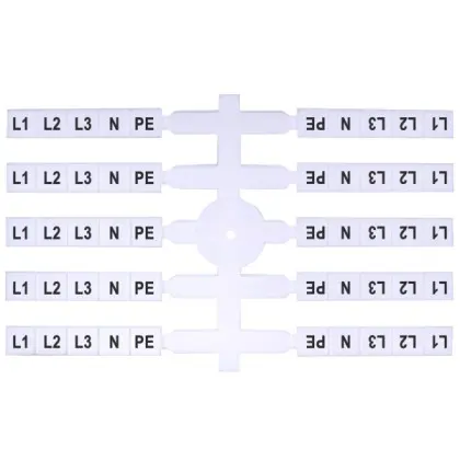 Маркировочная табличка ETI EO3 L1, L2, L3, N, PE 200шт (3901816)