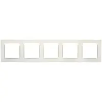 Рамка пятерная горизонтальная Simon 10 белая