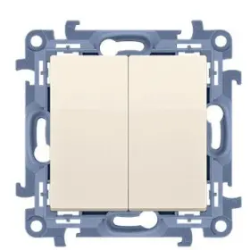 Двухкнопочный выключатель Kontakt Simon Simon 10 CW5BL.01/41 с подсветкой (кремовый)