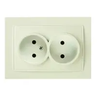 Розетка Nilson Thor кремовая 2-я без заземления ( 27121024 )