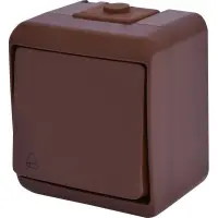 Кнопка дзвінок Eti Hermetics VHE-4-KR IP54 коричнева (4668043)