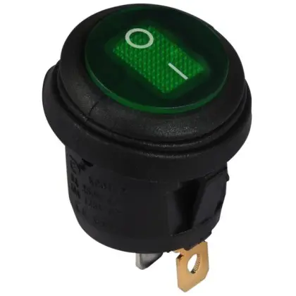 Перемикач Аско-Укрем KCD1-5-101NW GR/B (0-I) IP65 з підсвічуванням круглий зелений (A0140040075) Перемикач Аско-Укрем KCD1-5-101NW GR/B (0-I) IP65 з підсвічуванням круглий зелений (A0140040075)
