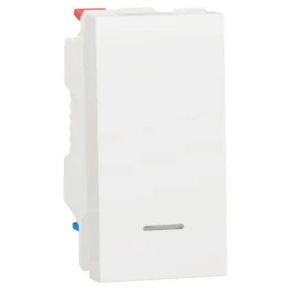 Одноклавішний вимикач Schneider Electric NU310618N з підсвічуванням (схема 1) 10А 1М (білий)