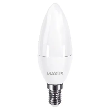 Світлодіодна лампа свічка Maxus C37 7Вт 3000K 220В E14 (1-LED-733) Світлодіодна лампа свічка Maxus C37 7Вт 3000K 220В E14 (1-LED-733)