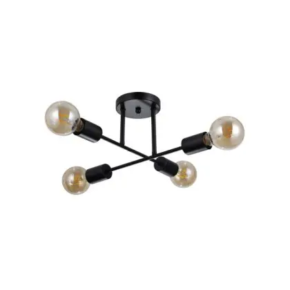 Люстра Italux PND-4052-4-BL Formio E27 4x40W IP20 чорна