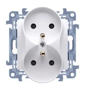 Подвійна розетка Kontakt Simon Simon 10 CGZ2M.01/11 із заземленням French (білий)