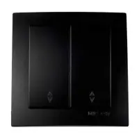 Вимикач Nilson Touran чорний мат 2кл прохідний ( 24381009 )