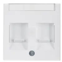 Накладка для супортів під 2 модулі RJ12/RJ45, полярна білизна Berker S.1