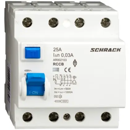 УЗО Schrack AR002103 10кА 25А 30мА 3P+N тип AC