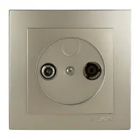 Розетка Nilson Touran золото TV-SAT проходная ( 24151036 )