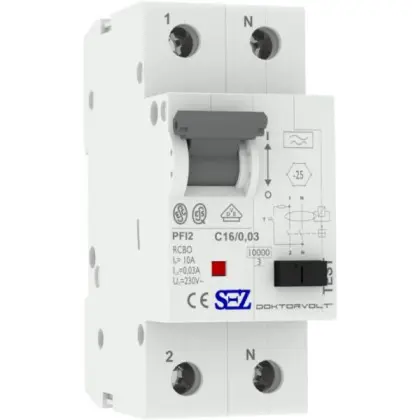 Диф автомат SEZ PFI2 C 16A/0,03A (PFI2C_16A/0,03A)
