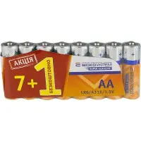 Лужна батарейка Аско-Укрем AА.LR6. (shrink 7+1)