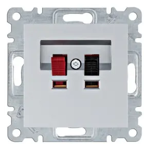 Акустична розетка Hager WL3312 Lumina (срібляста)