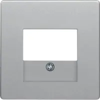 Накладка для розеток, гучномовців, USB-розеток Berker Q.х (алюміній) Накладка для розеток, гучномовців, USB-розеток Berker Q.х (алюміній)