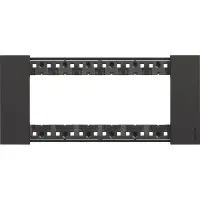 Рамка на 6 модулів Bticino Living Now KA4806KG (італійський стандарт) чорна