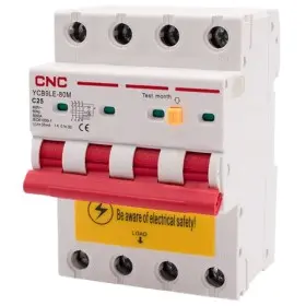 Дифференциальный выключатель CNC YCB9LE-80M C25А 3Р+N 6кА 30мА (Б00044023)