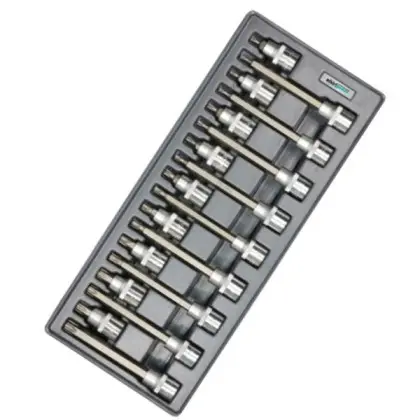 Набор торцевых головок со вставками Whirlpower 1/2" 18 предметов Набор торцевых головок со вставками Whirlpower 1/2" 18 предметов