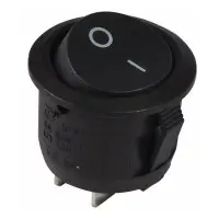 Переключатель TNSy KCD1-5-101 B/B круглый черный (TNSy5500705)