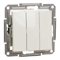 Вимикач трьохклавішний Schneider Electric Asfora без рамки кремовий (EPH2170123)