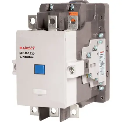 Контактор e.industrial.ukc.120.220, 120А, 220В, no+nc E-Next