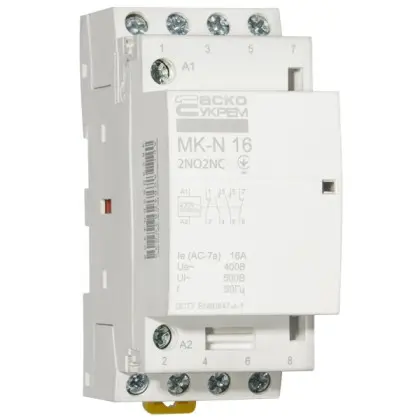 Модульный контактор Аско-Укрем MK-N 4P 16A 2NO+2NC (A0040030028) Модульный контактор Аско-Укрем MK-N 4P 16A 2NO+2NC (A0040030028)