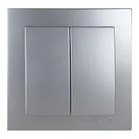 Вимикач Nilson Touran срібло 2кл ( 24131003 )