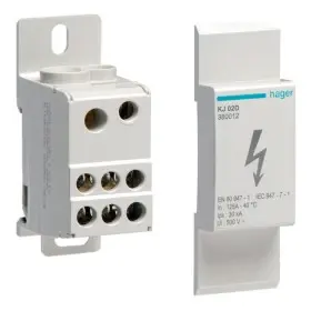 Блок розгалужувальний Hager 125A (вхід 1х35мм2+1х16мм2; вихід 6х16мм2)