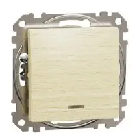 Переключатель Schneider Electric Sedna Design & Elements с подсветкой береза SDD180106L