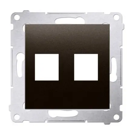 Прямая информационная розетка Kontakt Simon Simon 54 Premium DKP2.01/46 под 2xRJ45 Keystone с суппортом (бронза) Прямая информационная розетка Kontakt Simon Simon 54 Premium DKP2.01/46 под 2xRJ45 Keystone с суппортом (бронза)