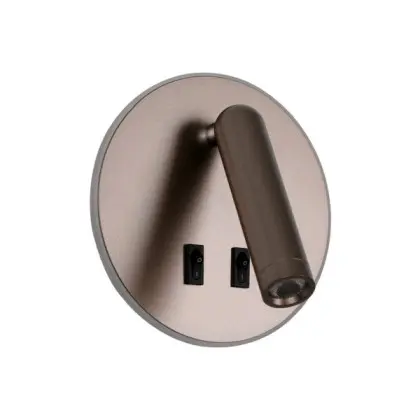 Бра, настенный светильник Italux WL-53742-1-CF Furla LED 1x8W 3000K 516Lm IP20 коричневый