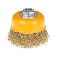 Щітка чашка Tolsen (77501) М14 75мм з гофрованого латунованого дроту 0.3мм