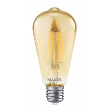 Філаментна лампа Maxus ST64 FM 220Вт E27 Golden (1-MFM-7064) Філаментна лампа Maxus ST64 FM 220Вт E27 Golden (1-MFM-7064)