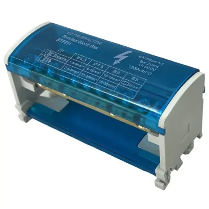 Шина нулевая в корпусе Promfactor BTF211 2P 125A 2x11 690В Шина нулевая в корпусе Promfactor BTF211 2P 125A 2x11 690В