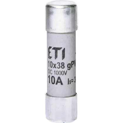 Предохранитель ETI 002625075 CH 10x38 gPV 10A 1000V (30kA) Предохранитель ETI 002625075 CH 10x38 gPV 10A 1000V (30kA)