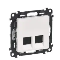 Механізм розетки 2xRJ45 Кат.5е UTP Valena Life білий
