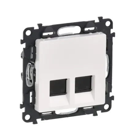 Механізм розетки 2xRJ45 Кат.5е UTP Valena Life білий Механізм розетки 2xRJ45 Кат.5е UTP Valena Life білий