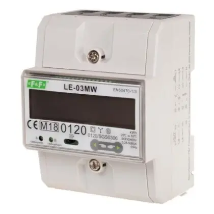 Счетчик электроэнергии F&F LE-03MW 3х230/400В 80А Счетчик электроэнергии F&F LE-03MW 3х230/400В 80А