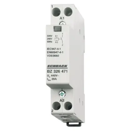 Модульный контактор Schrack BZ326471 230В AC 1НО 20А Модульный контактор Schrack BZ326471 230В AC 1НО 20А