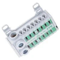 Клема FTG KVK KS 741PE (вхід: 2х25мм², 2х16мм², виходи: 14х4мм²)