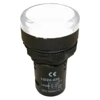 Білий LED індикатор Schrack BZ501219ME 230В Білий LED індикатор Schrack BZ501219ME 230В