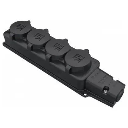Четверная колодка Bemis BK1-1402-3614 1х16А каучуковая IP54 (6.1.92742) Четверная колодка Bemis BK1-1402-3614 1х16А каучуковая IP54 (6.1.92742)