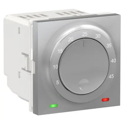 Термостат Schneider Electric NU350330 для теплого пола 10А (алюминий) Термостат Schneider Electric NU350330 для теплого пола 10А (алюминий)
