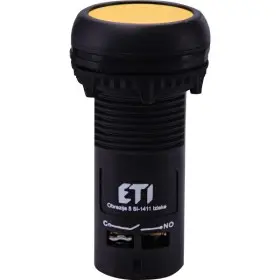 Моноблочная утопленная кнопка ETI 004771472 ECF-11-Y (1NO+1NC желтая)