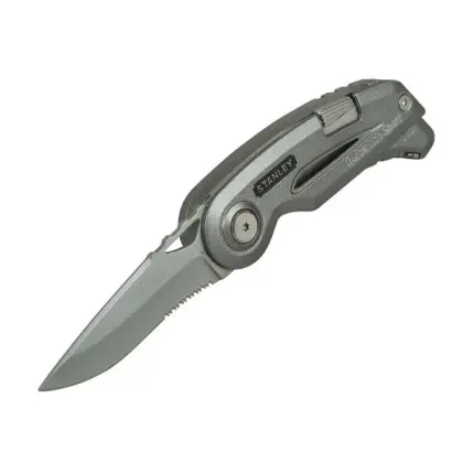 Нож складной Stanley QuickSlide Sport Utility Knife (два лезвия спортивное с серрейтором и выдвижное для отделочных работ)